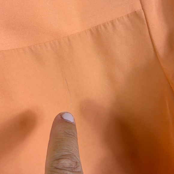 Lafayette Coral Orange Short Sleeve Button Down shirt size Medium - Picture 9 of 9